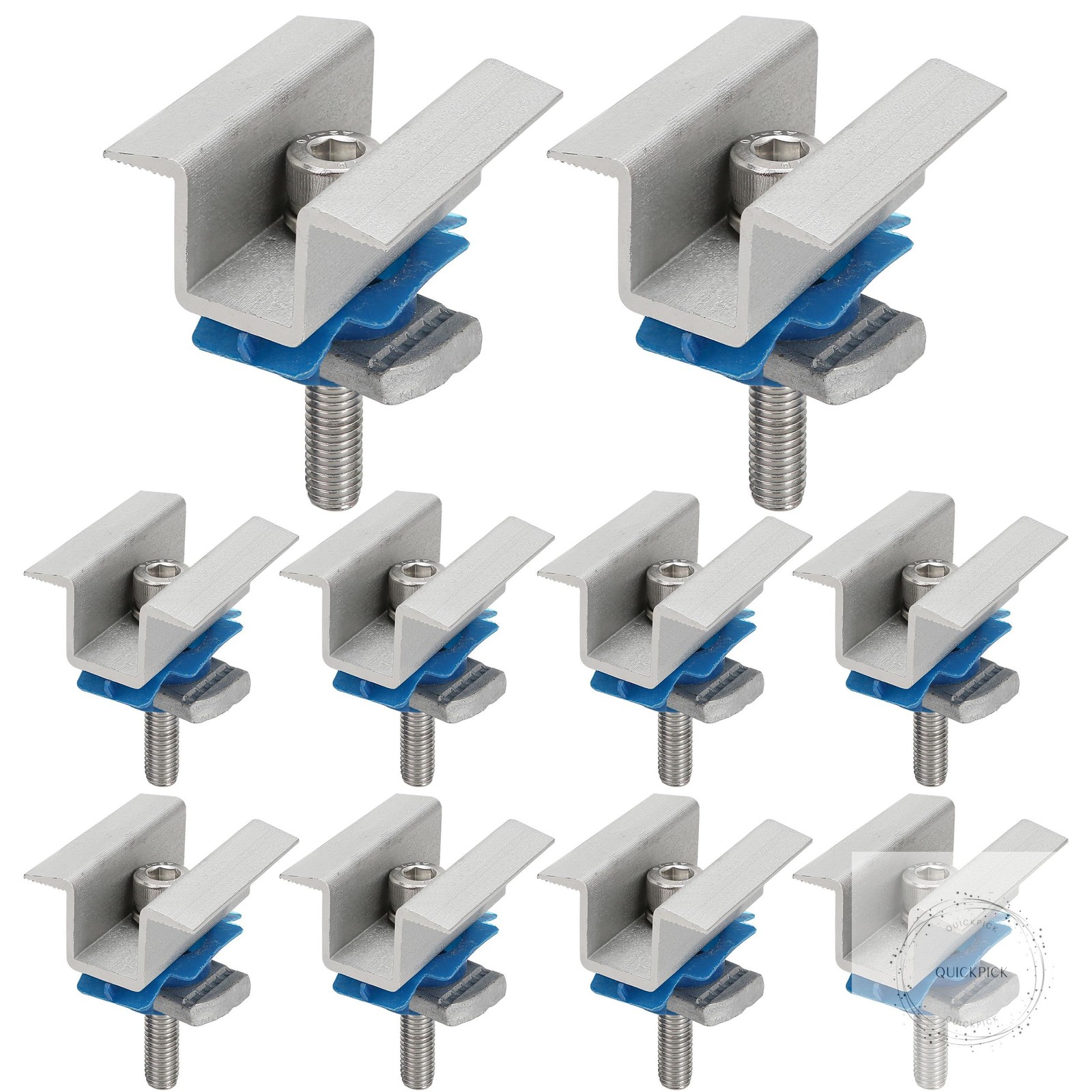 10 Pcs Adjustable Solar Panel Mounting Bracket Clamps Wide Photovoltaic Support