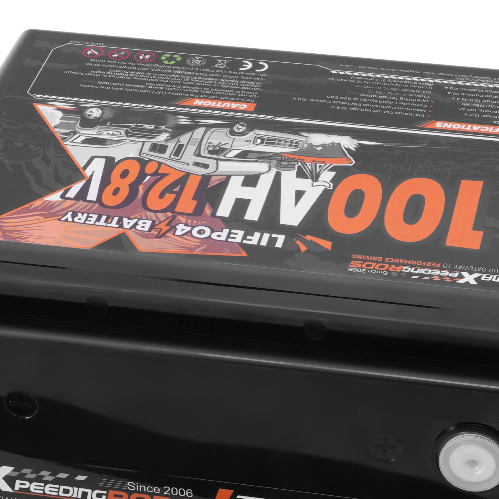 12V 100Ah Deep Cycle Lithium Battery for Boat RV Low Temperature Protection