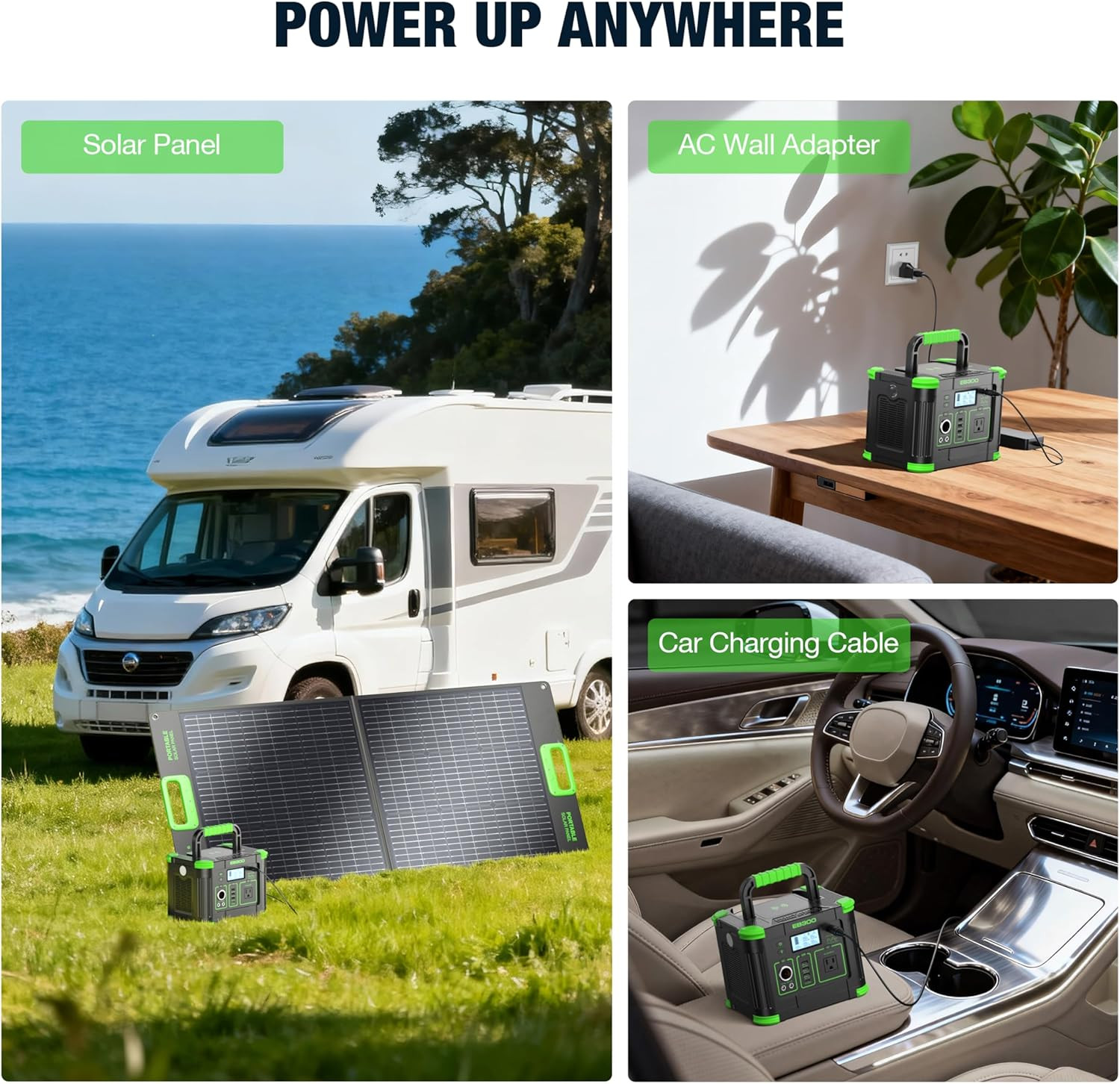 Portable Power Station 300W, 288Wh Solar Generator with 60W USB-C PD Output, 11