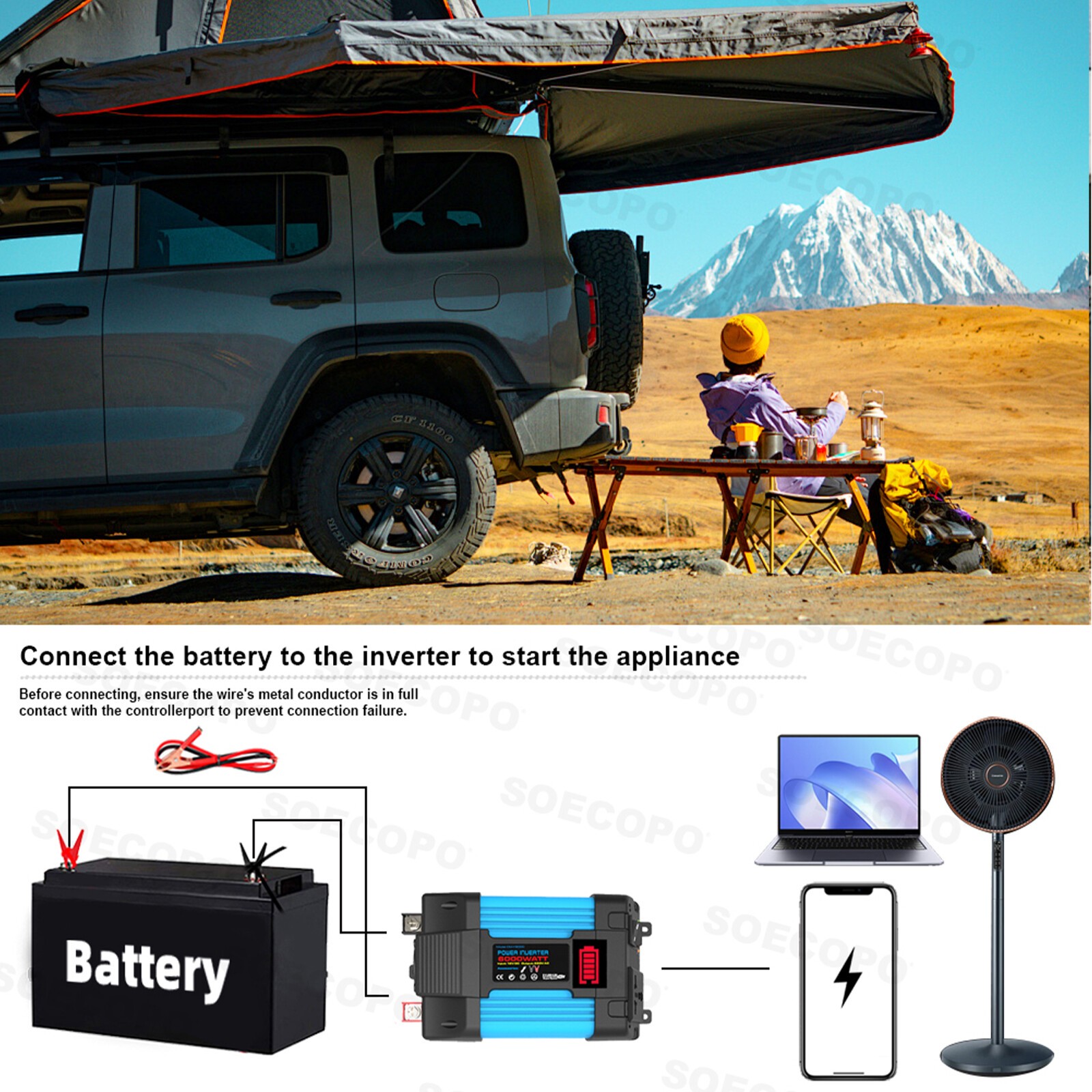 6000W Solar Power System 100A MPPT Controller 300W Panel 12V to 110V/220VcAiyaQ