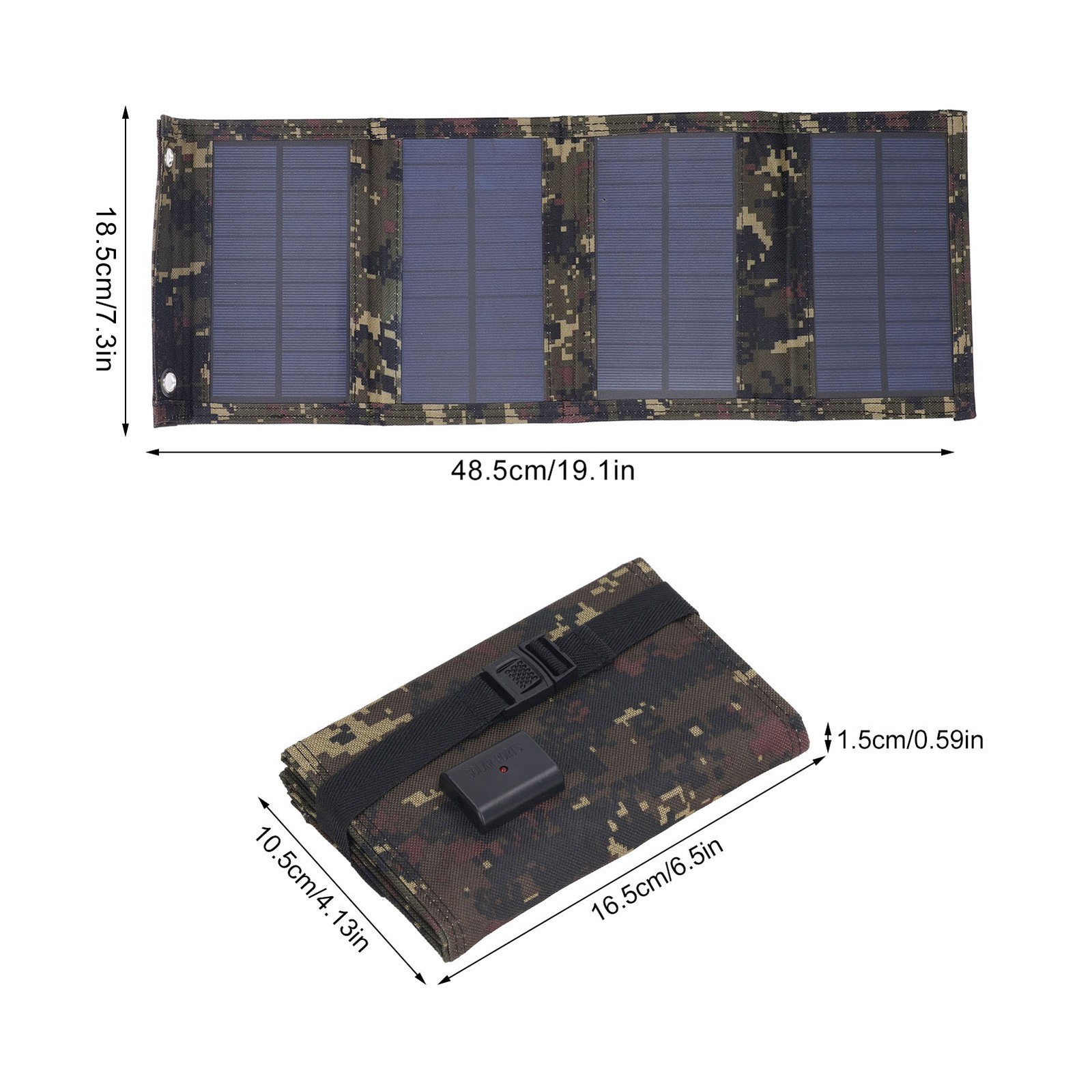 10W 5V Portable Folding Solar Panel Charger Kit IP65 Foldable Solar Charger