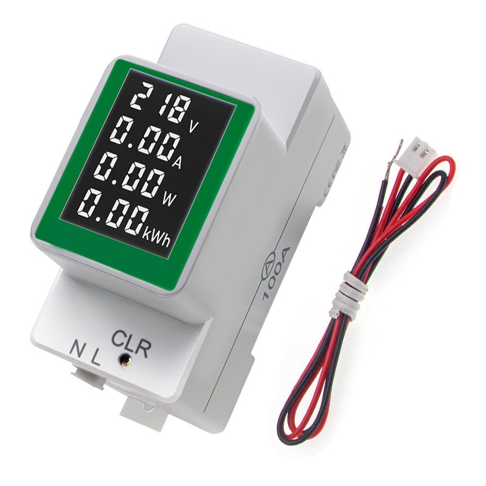 Sleek Design AC50300V Rail Power Meter with Multifunctional Display Panel