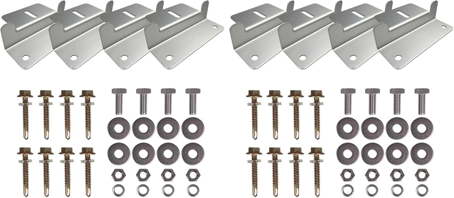 2 Sets Solar Panel Mounting Z Brackets Lightweight Aluminum Corrosion-Free Co…