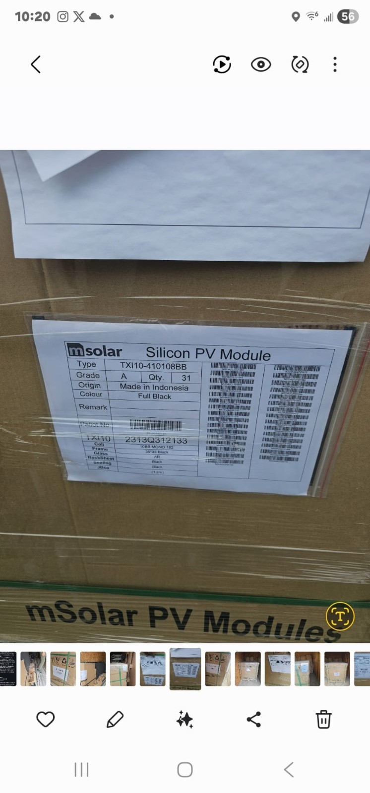 FULL PALLET 31x mSolar 410W Solar Panels NEW – 12.71kW Total Power –…
