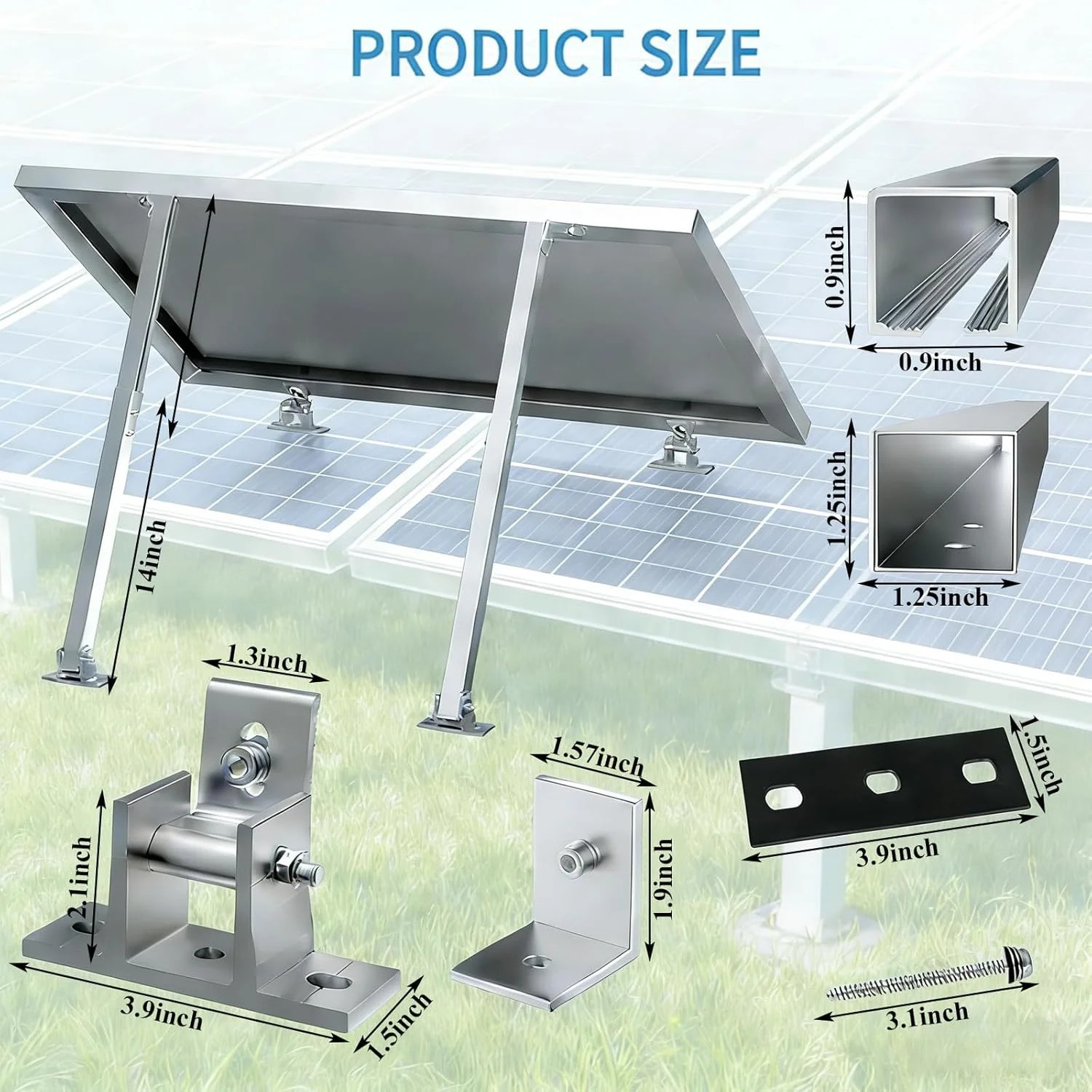 Adjustable Solar Panel Tilt Mount Brackets Aluminum Alloy Solar Panel Mounting S