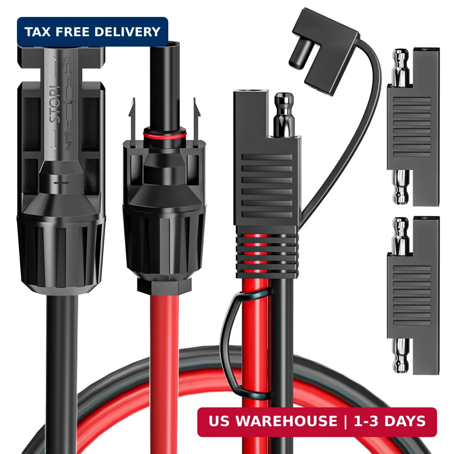 Goupchn Solar Panel Connectors to SAE Adapter Cable 10AWG Solar to SAE PV Extens