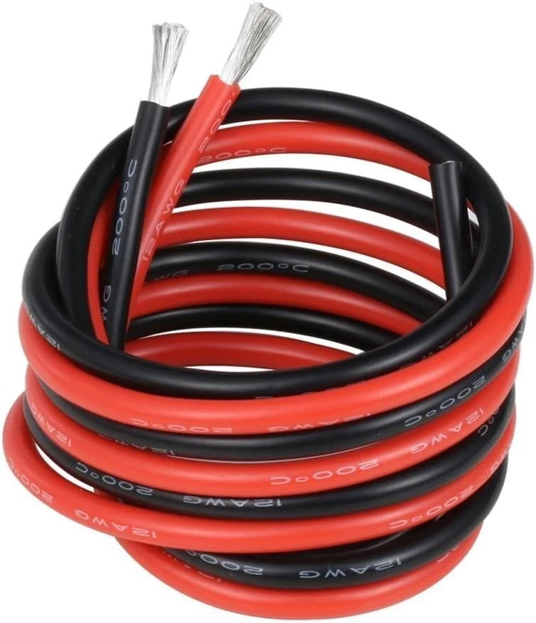 12AWG Silicone Wire 20FT Red Black Ultra Flexible 680 Strand 600V Cable