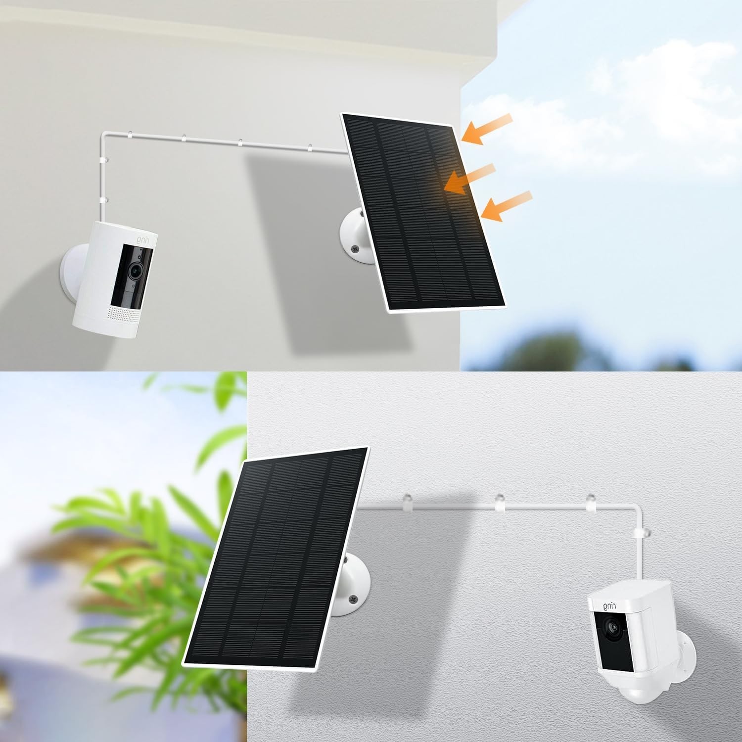 Ring Camera Solar Panel, Compatible with Ring Stick Up Cam Battery, Ring