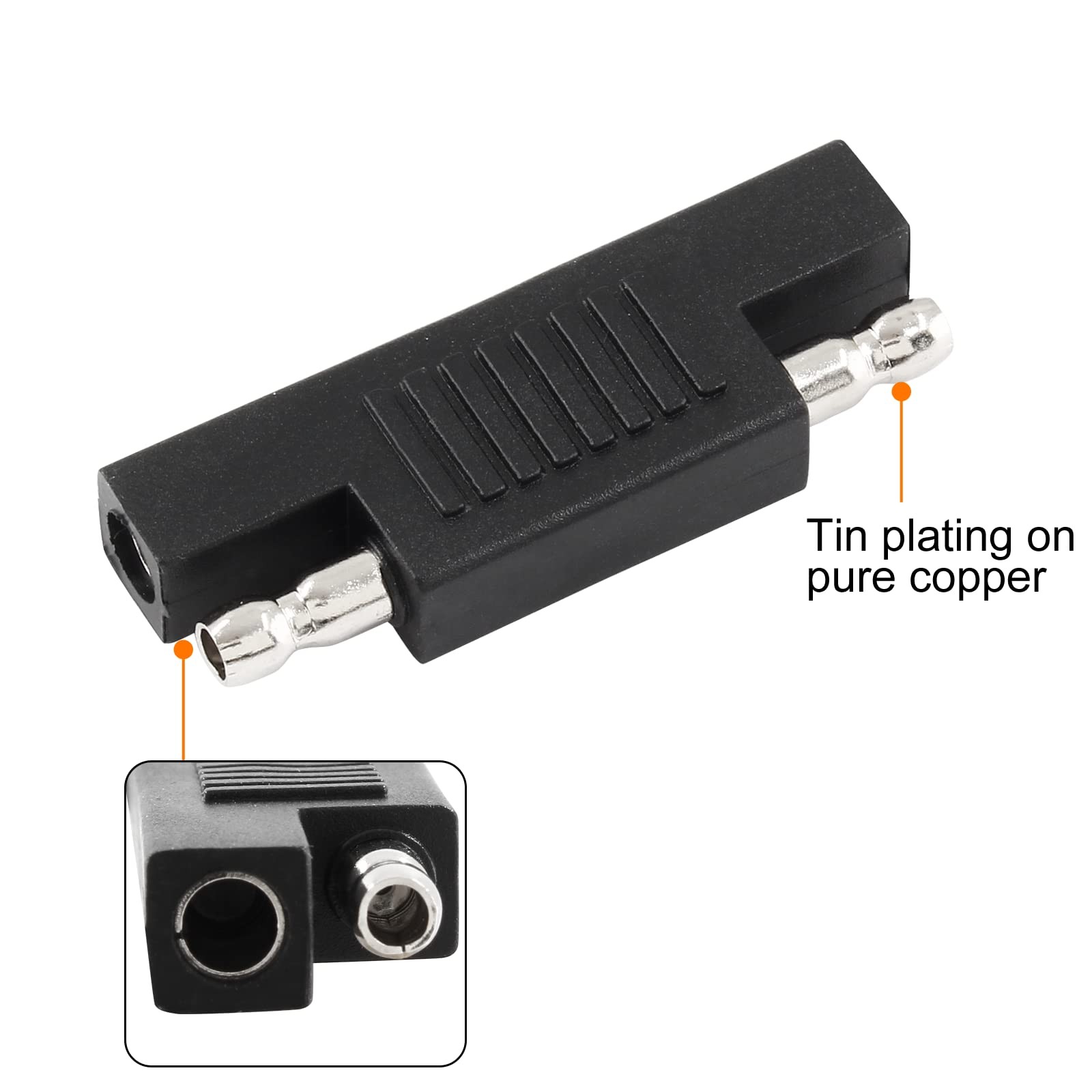 6 Pack SAE Polarity Reverse Adapter Connectors for Solar Panel Charging