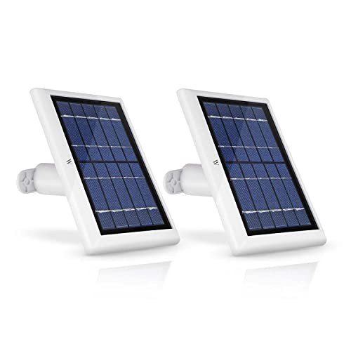 Solar Panel Compatible with Ring Spotlight Cam/Plus/Pro Battery, 2 Pack White