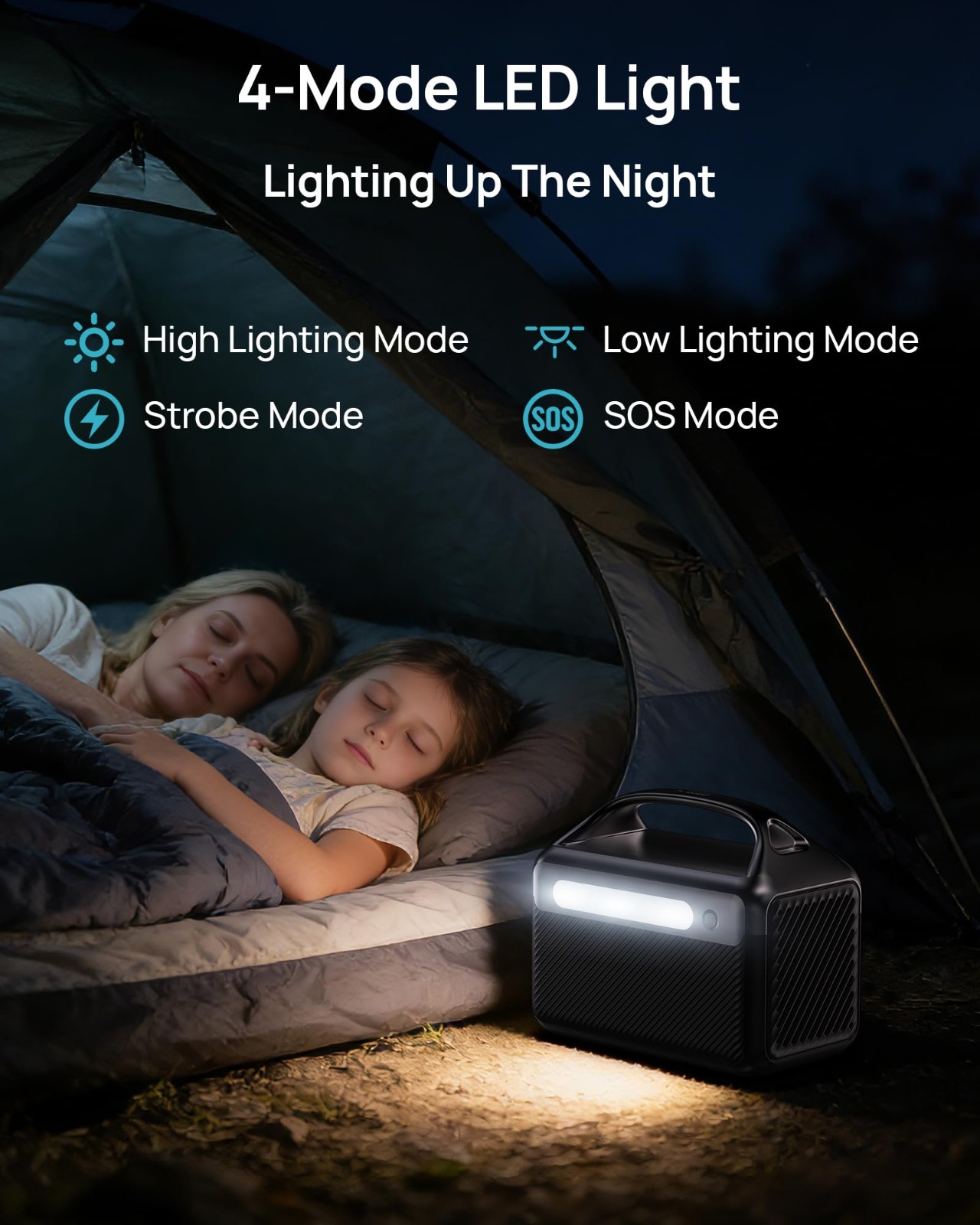 Portable Power Station 300W 600W Surge 192Wh 60000mAh Power Bank AC Outlet for C