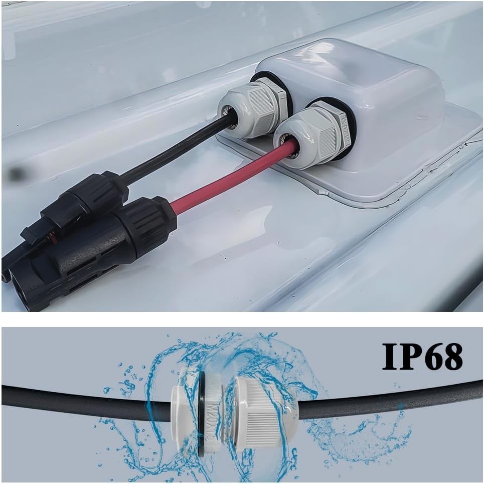 Double Waterproof Cable Entry Gland for Solar Projects – 2mm² to 6mm² Compatible