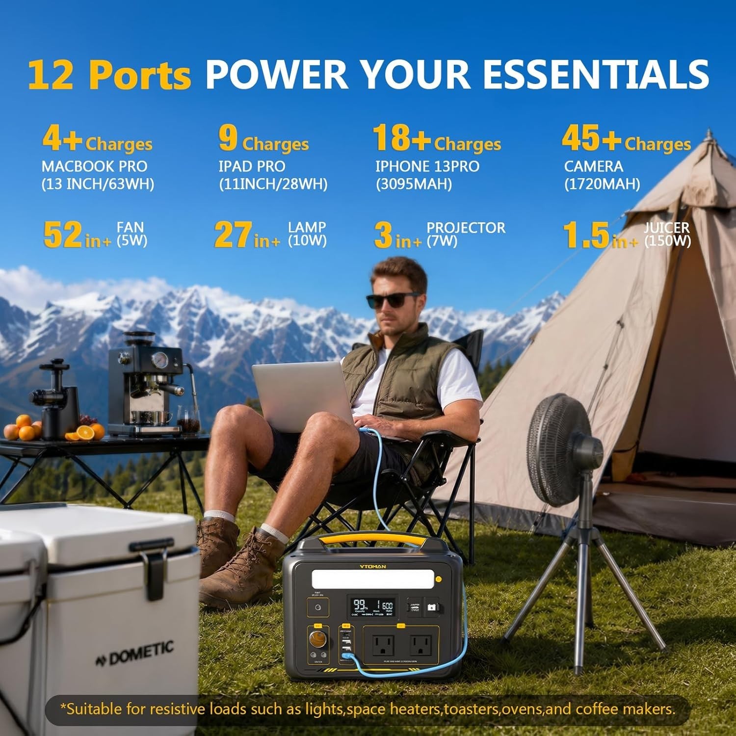 Portable Solar Power Station 600W: Jump 600X LiFePO4 Battery ]]