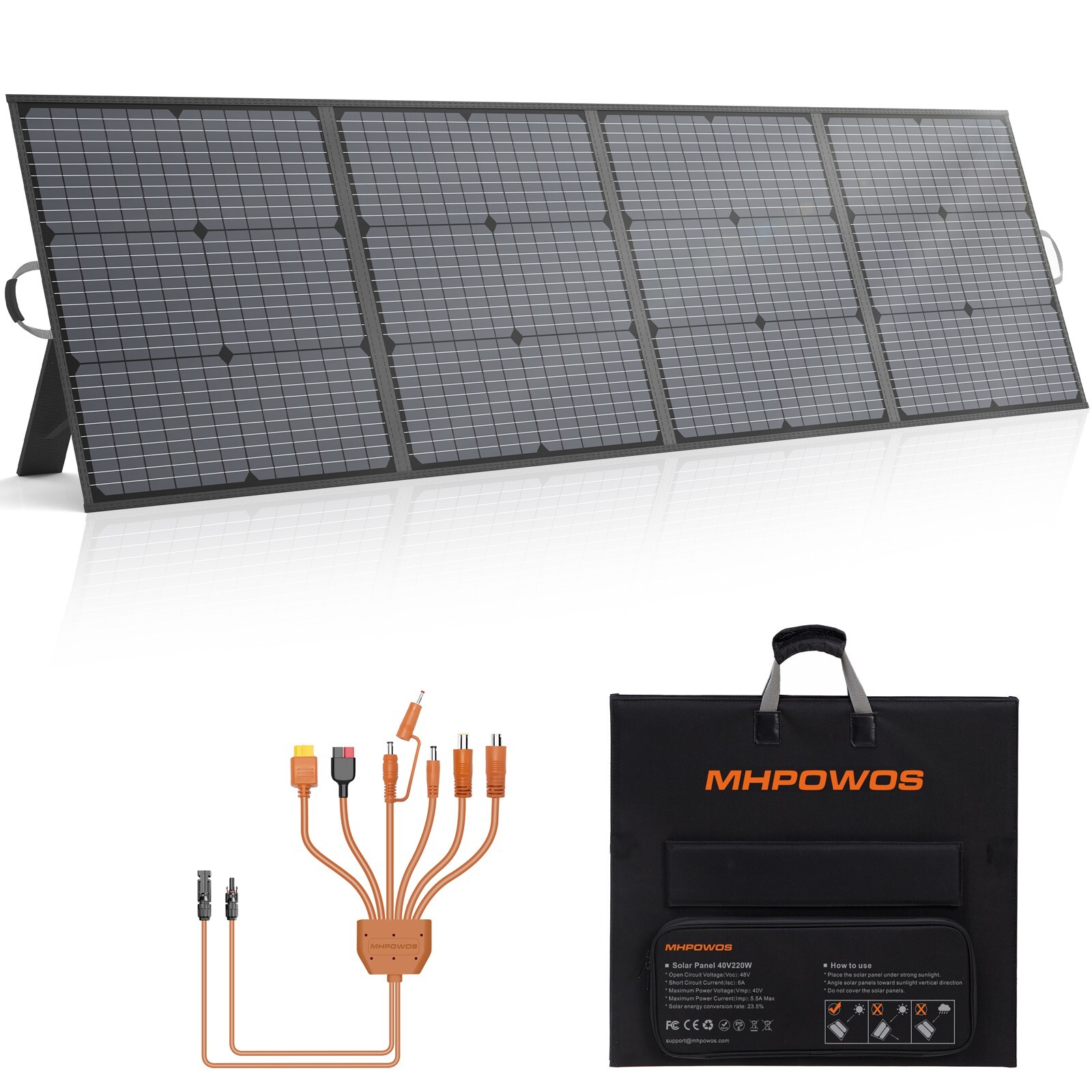 Solar Panel 220W for Jackery Explorer 1000 v2 Portable Power Station 1070Wh