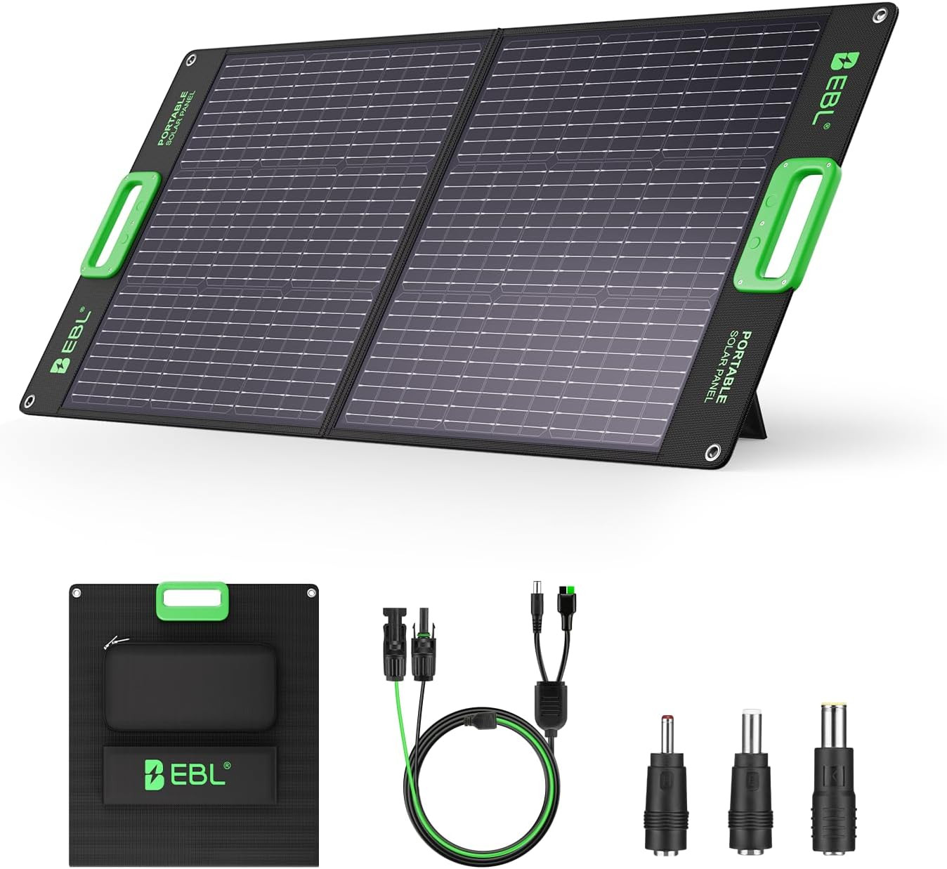 100W Solar Panel, Foldable Solar Charger for Jackery/Ecoflow/Bluetti Power Stati