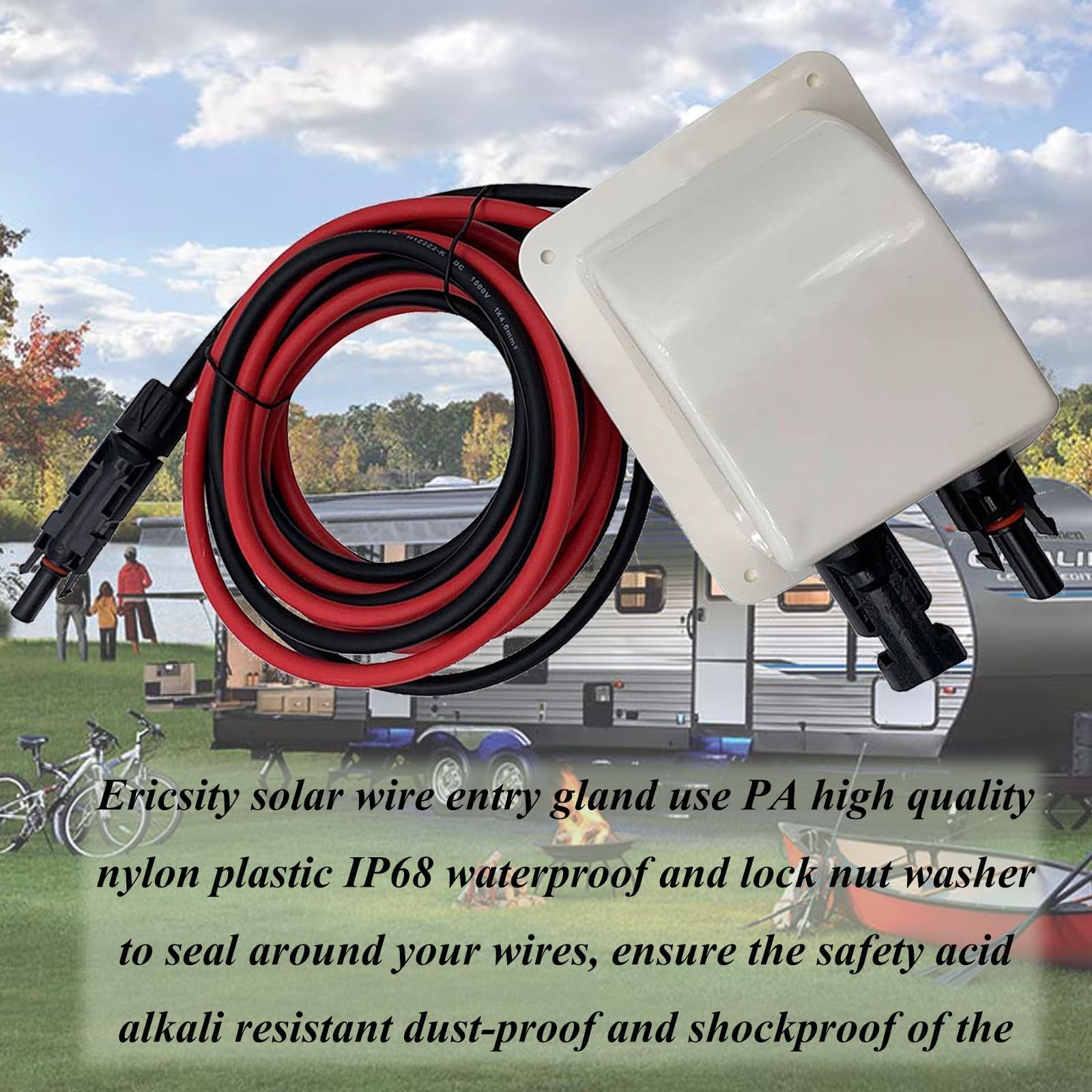 repustor Solar Cable Entry Gland Entry Housing Solar Junction Box Fits for