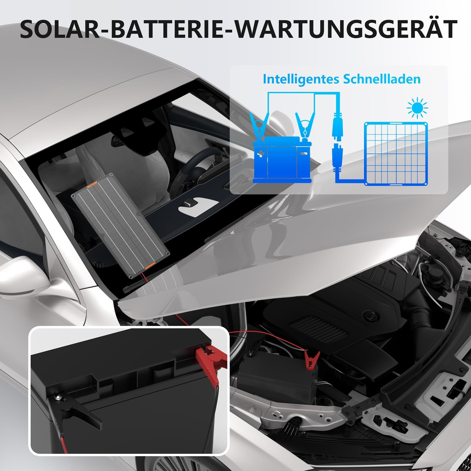 Solar Panel 30W 12V Solar Car Battery Charger Portable Waterproof Solar Power…