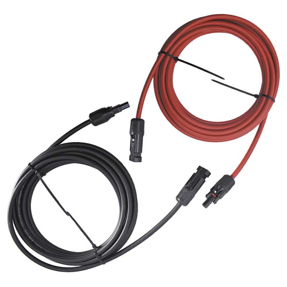 High Quality 1 Pair Solar Panel Extension Cable Wire Connector 10 AWG 15ft