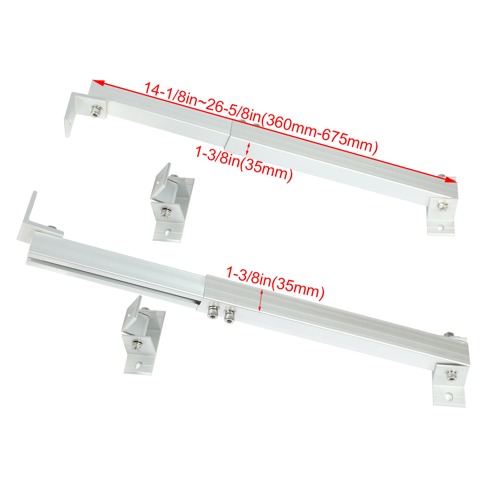 Solar Panel Mounting Brackets Kit System Aluminum Adjustable For Roof RV Boat