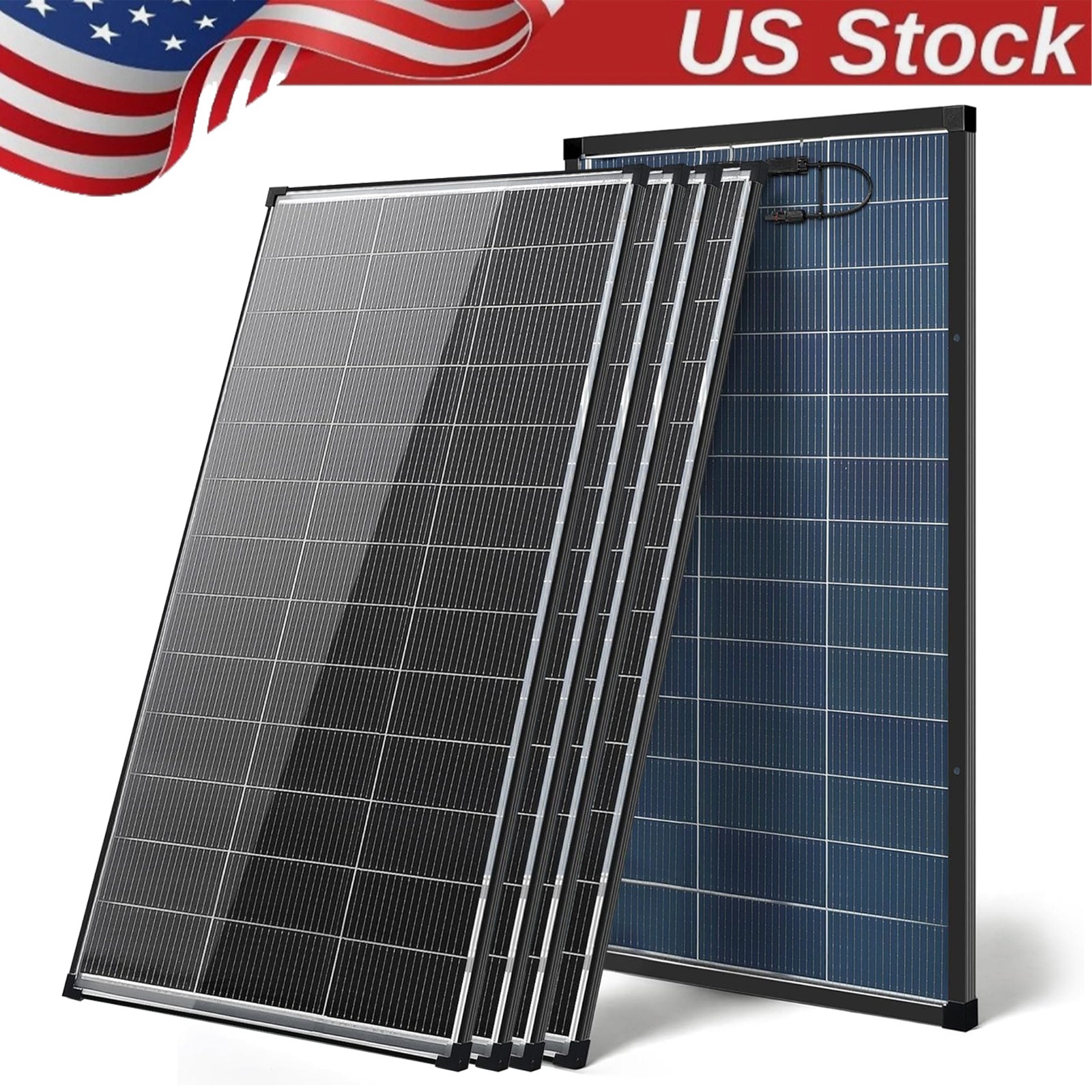 4PCS 200W Double Sided N-Type PV Panel 12V Outdoor Off-Grid Power Supply