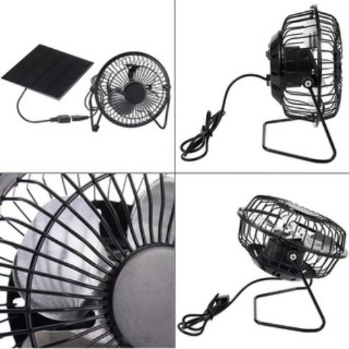 2pcs 5W Solar Panel Fan with USB Output – Portable Ventilation System