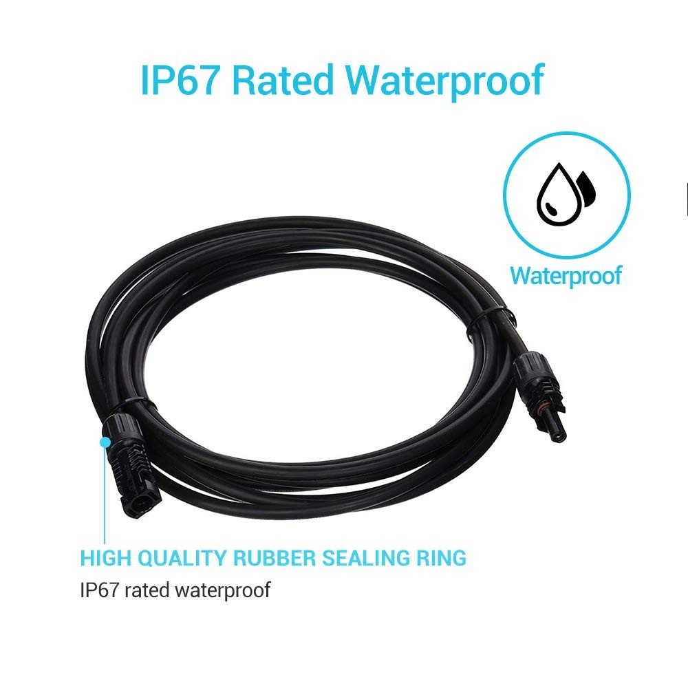 Versatile 15FT Weather-Resistant Solar Extension Cable for Efficient Power Setup