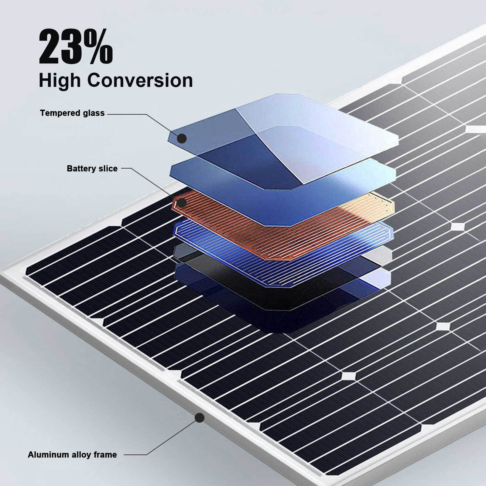 200 120 100 Watt Solar Panel 12Volt High-Efficiency Mono PV Module Power Charger