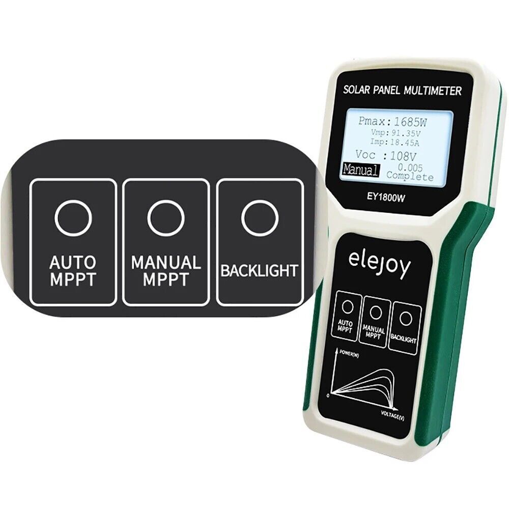 Solar Panel MPPT Tester Multimeter Photovoltaic Panel Power Meter 1800W