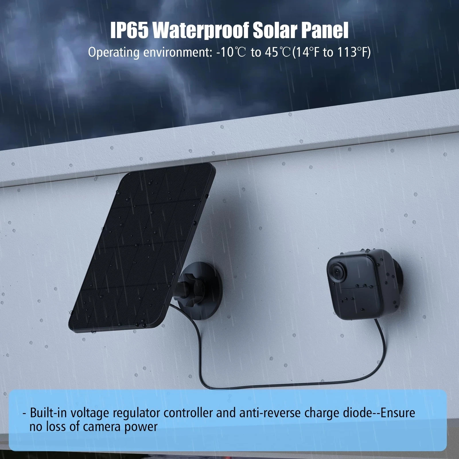 Solar Panel for Blink Camera OutdoorOutdoor Security Camera Solar Panel Compa…