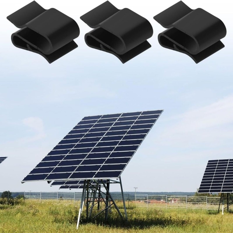 Pack of 30 Sturdy Plastic Photovoltaic Cable Clamps for Multipurpose Use