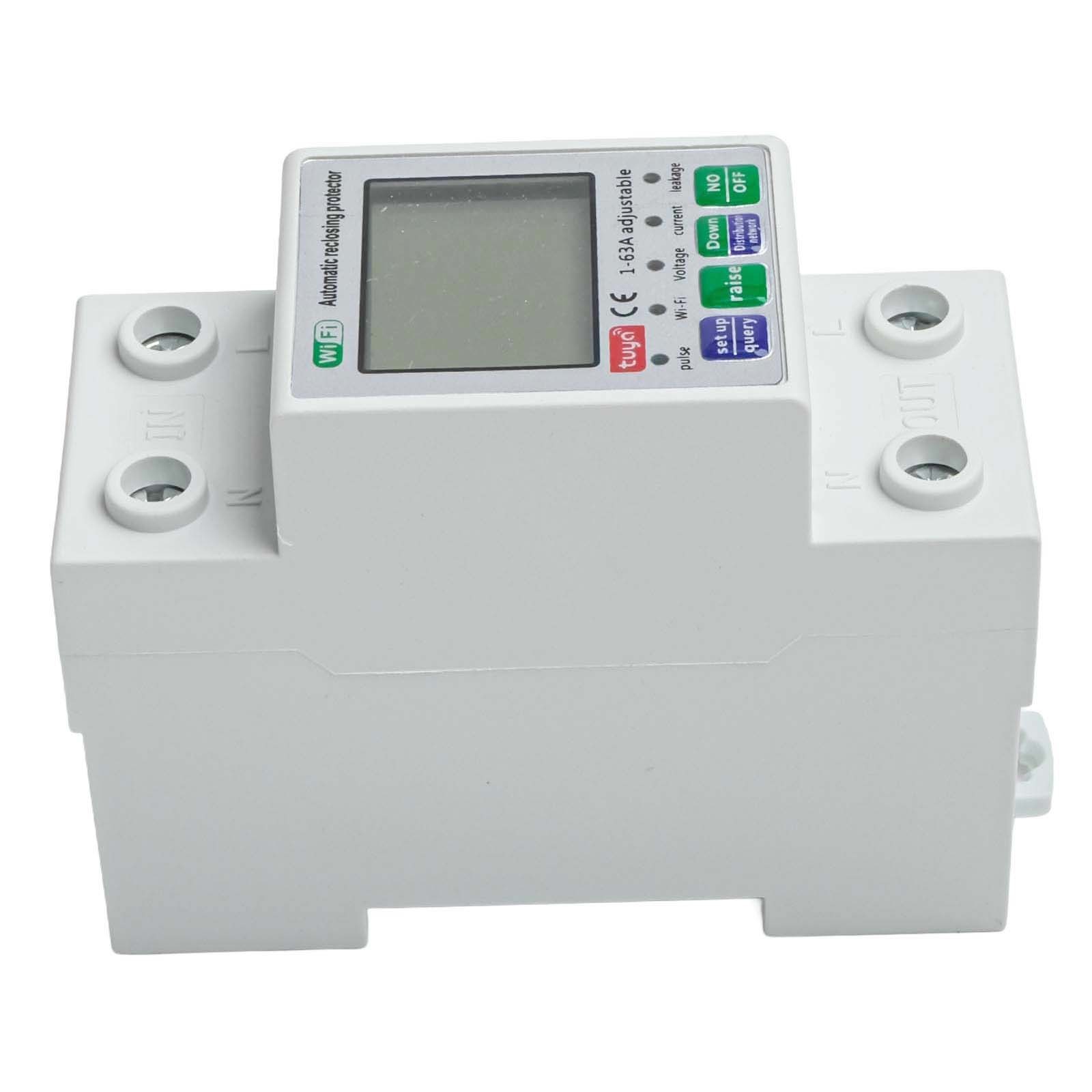 For Tuya WiFi Smart Reset Protector Switch Current Breaker Meter AC80-300V