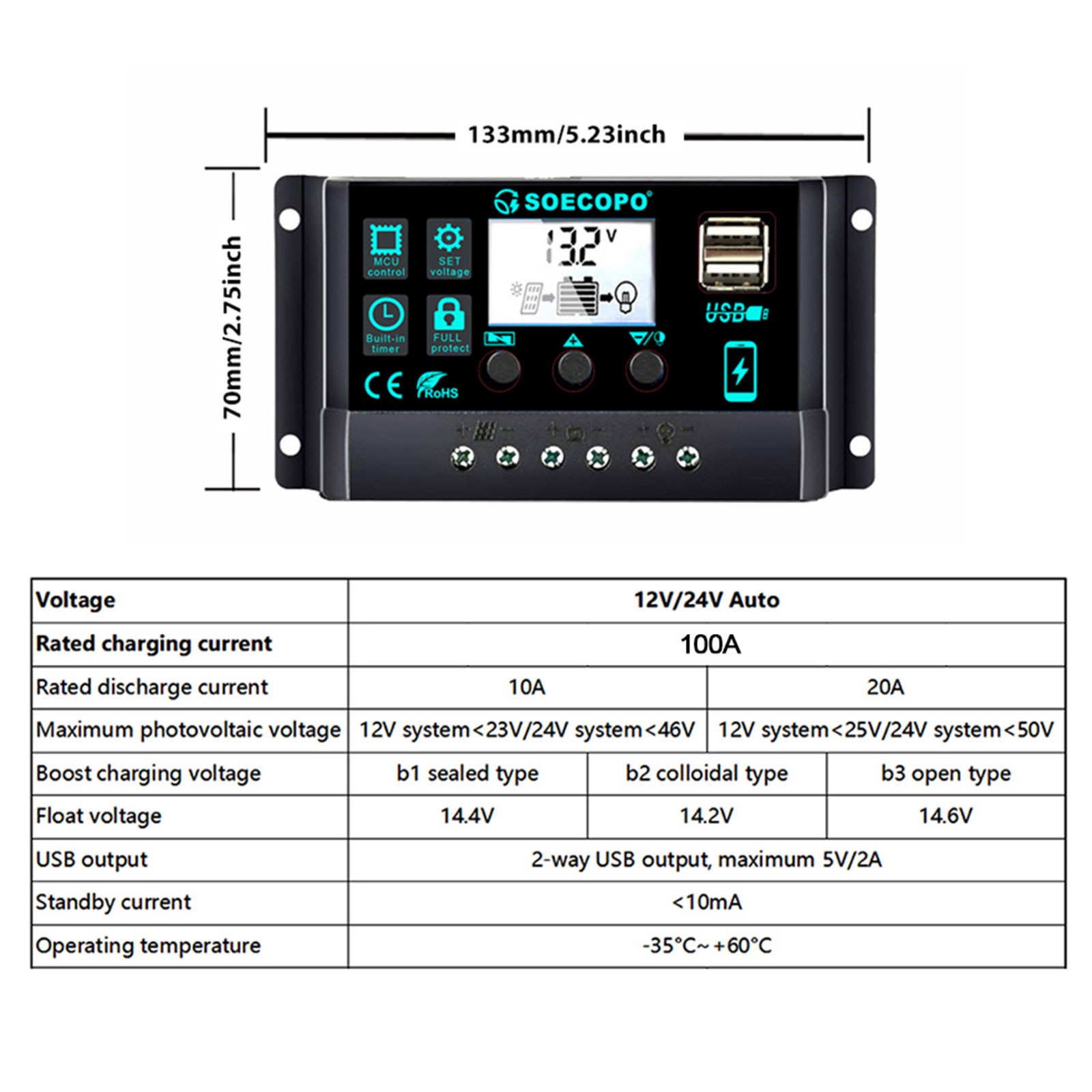 30000W Peak Solar System Kit FlexiblePanel 100A Controller 12V24V To 110V 220V