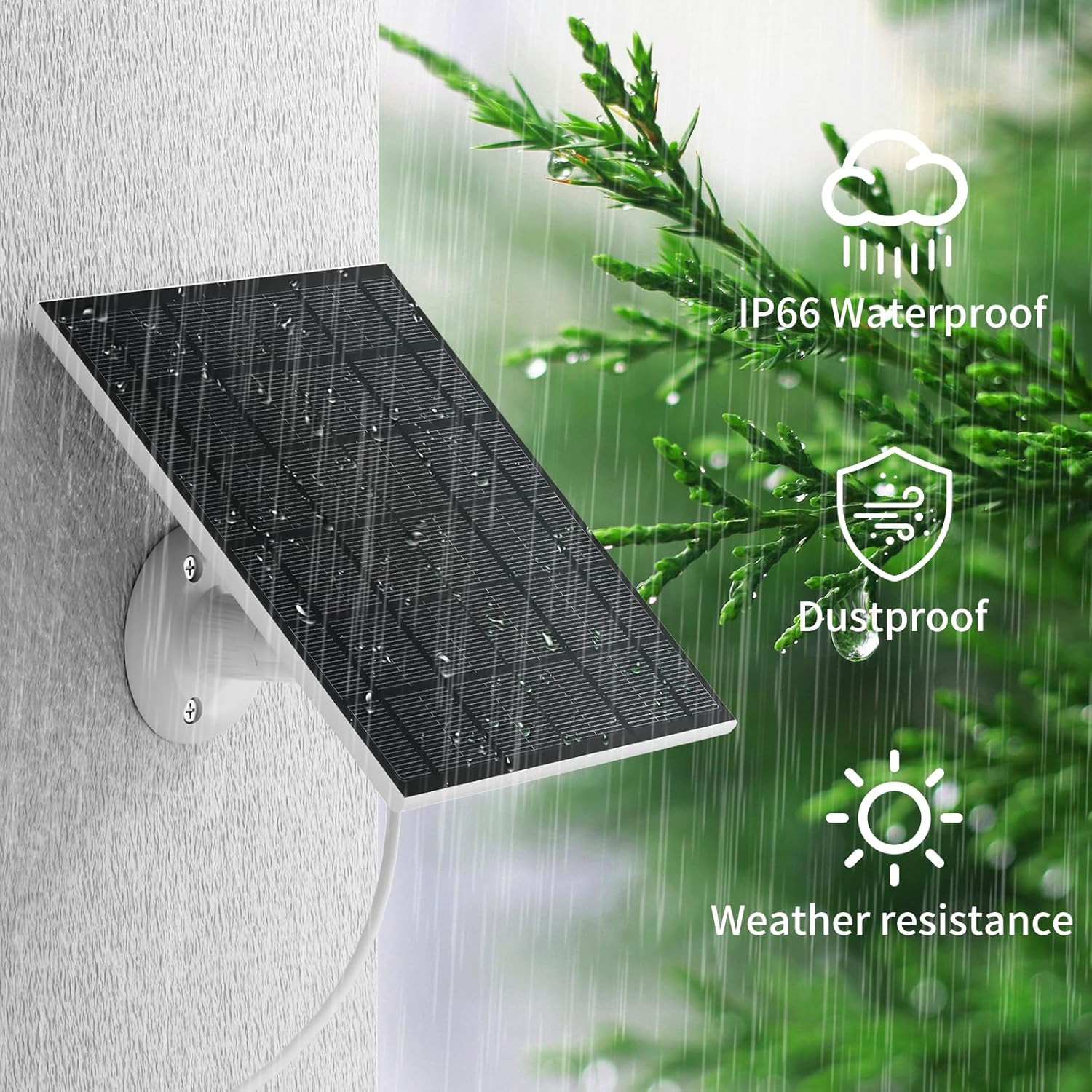 5W Solar Panels Smart Security Camera Solar Panel Micro USB USB-C Port DC 5V 360