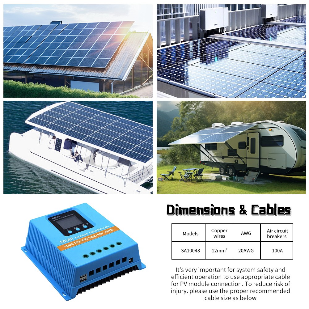 150W ETFE Flexible Solar Panel 12V Mono RV Marine Boat w/ 100A Charge Controller