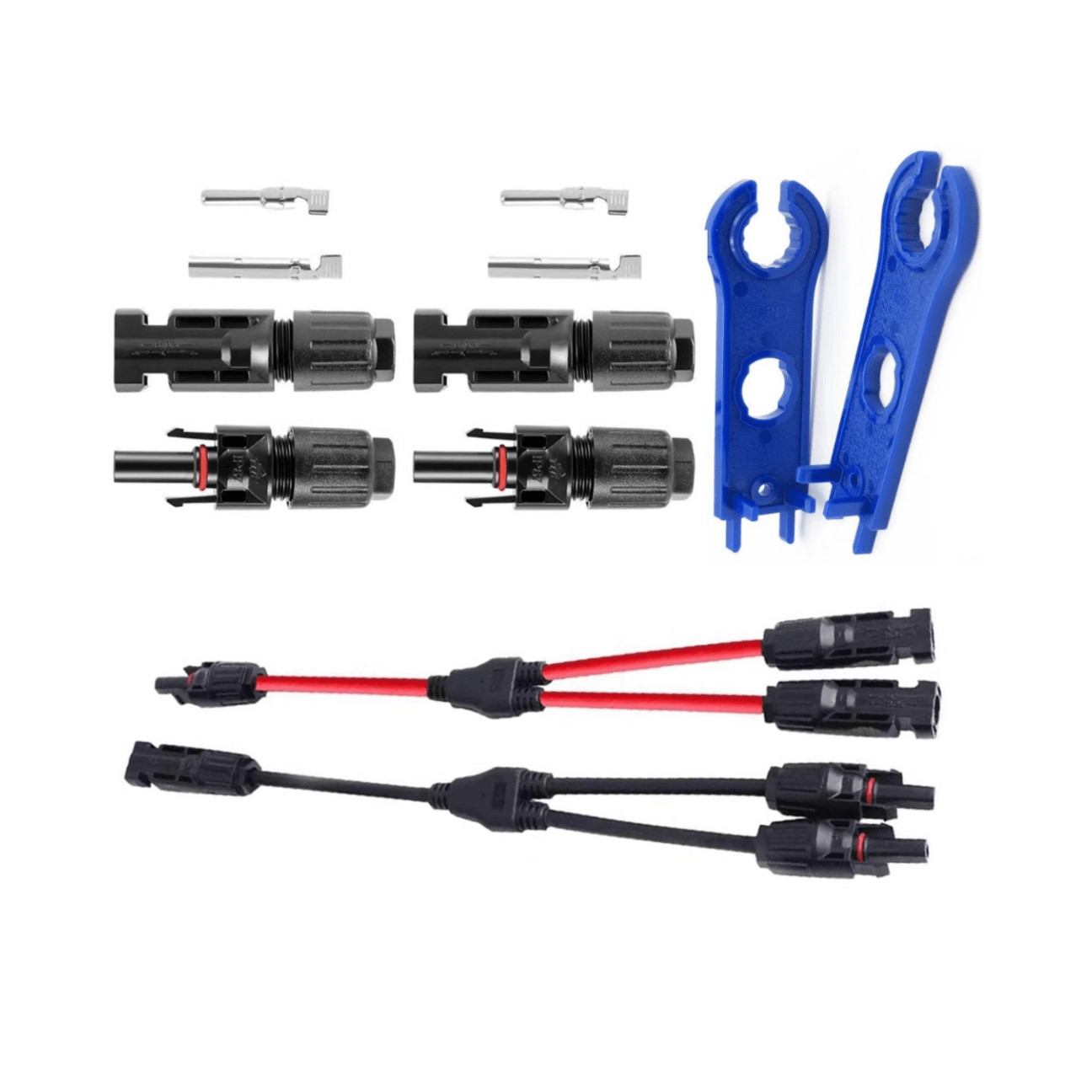 MC4 30A Y Branch Solar Parallel Cable with Connectors & Spanners RV Solar Panel