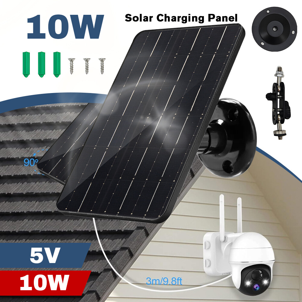 30W 5V Solar Panel for Security Camera Type-C Port Outdoor Charger for CCTV Cam