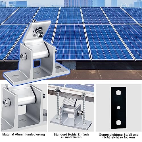 Adjustable Solar Panel Mounting Brackets Kit – 8PCS, 10-60° Tilt for RV Roof 400