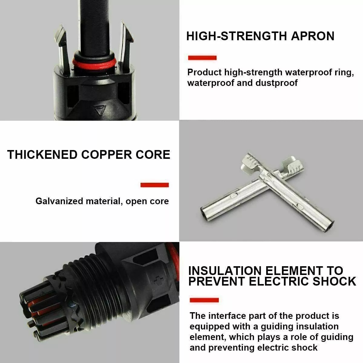 10-500 Pairs Male Female Solar Cable Connectors Socket Plug For DIY Solar Panel