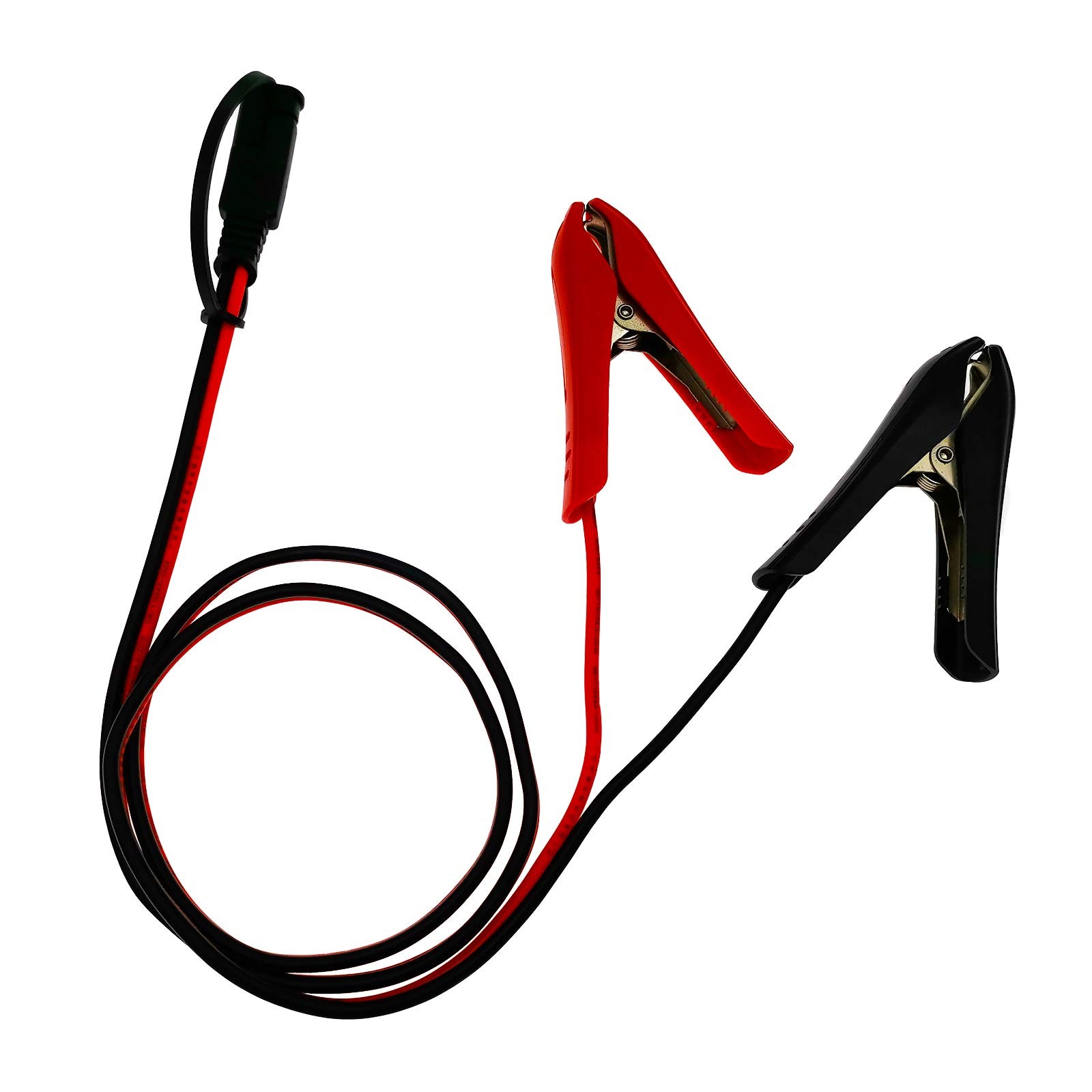 [Updated Version] 3.2FT Battery Clip-on Crocodile Clamps to SAE Connector, 14…