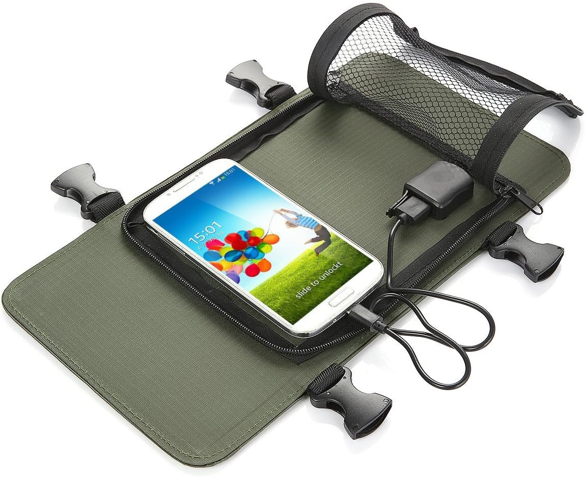 Solar Backpack 7W Solar Panel Charge for Cell Phones and 5V Device Power Supply