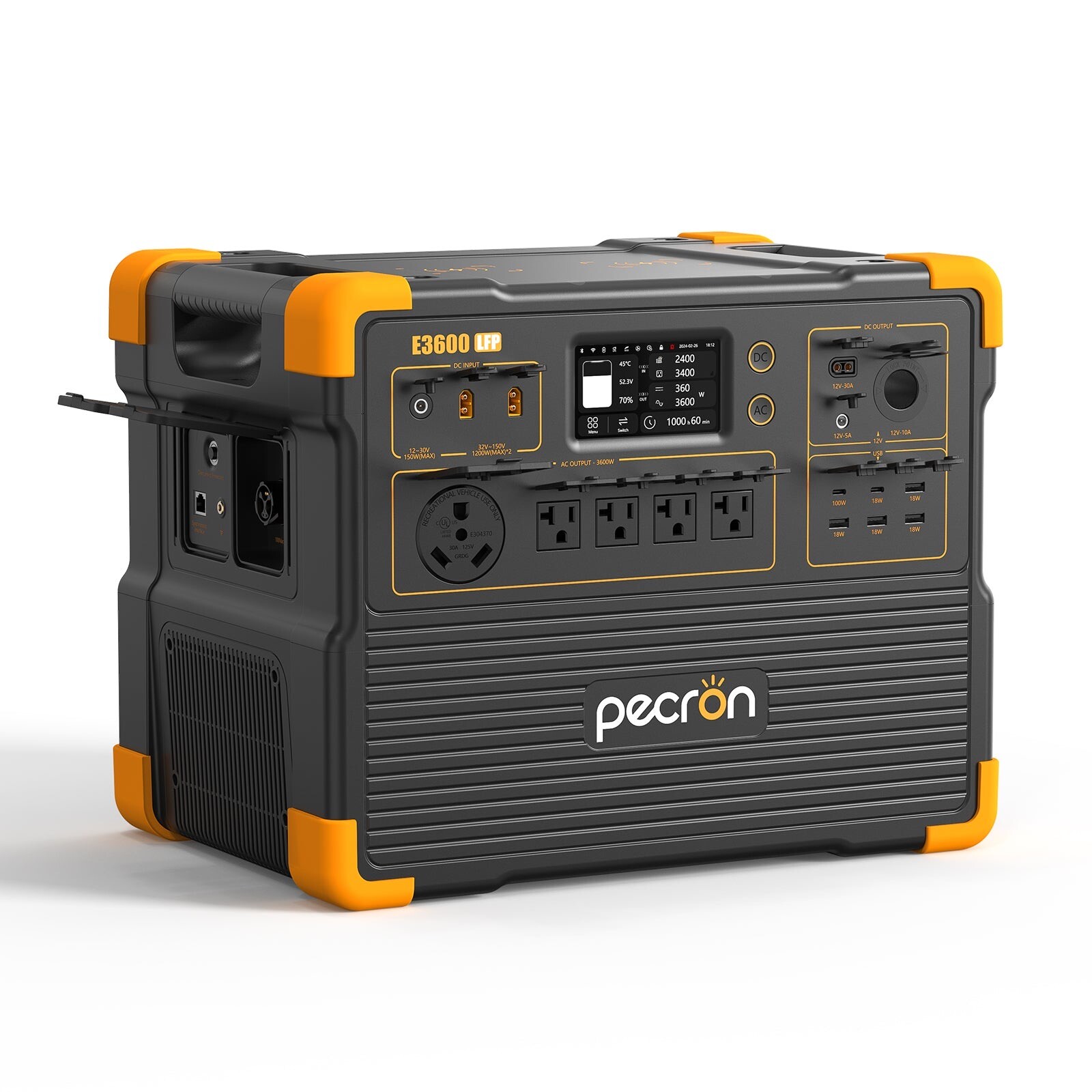 E3600LFP 3072Wh Pecron Portable Power Station Solar Generator 2*200W Solar Panel