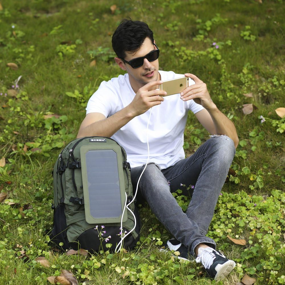 Solar Backpack 7W Solar Panel Charge for Cell Phones and 5V Device Power Supply