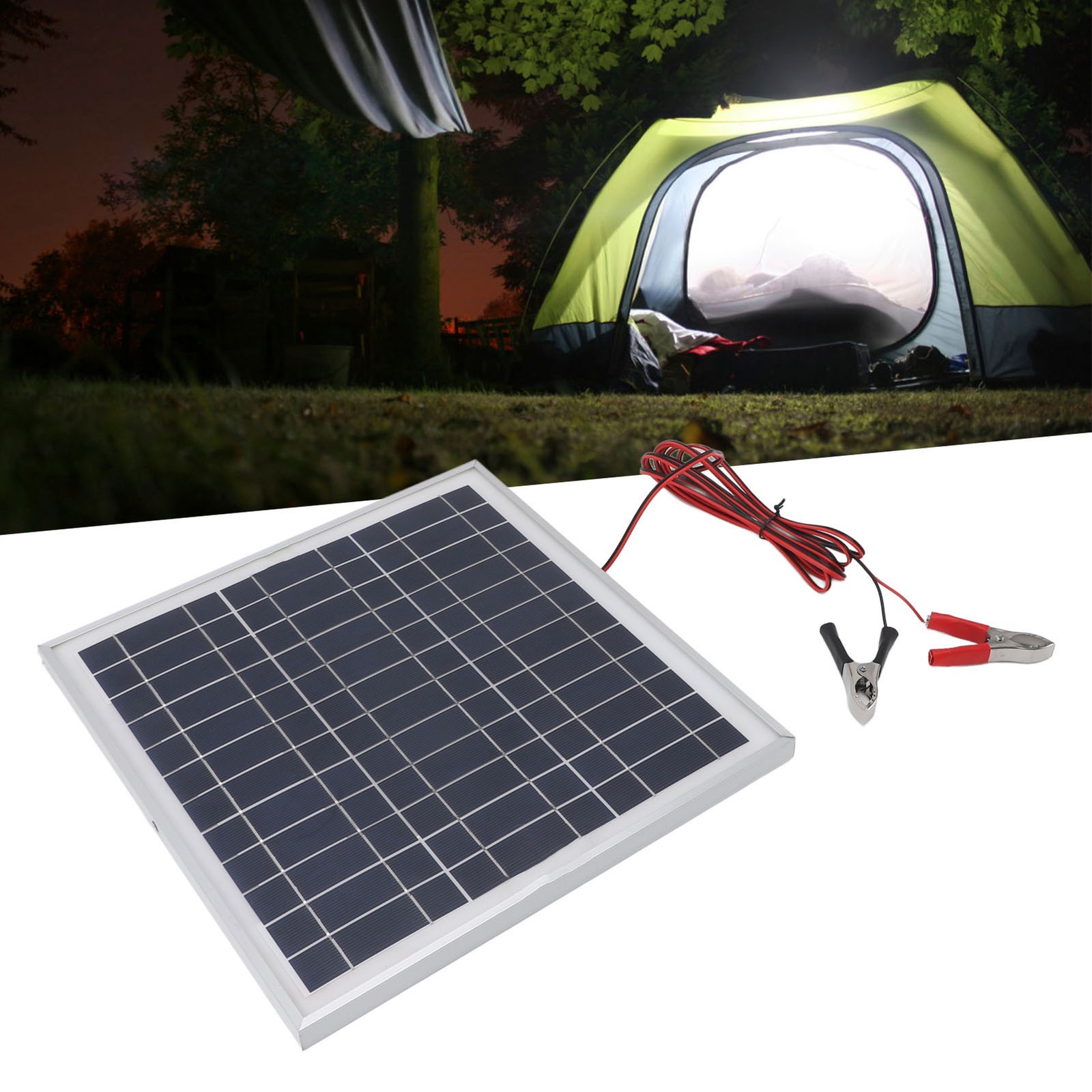 50W Portable Solar Panel Aluminum Frame Monocrystalline Silicon Solar Panel With