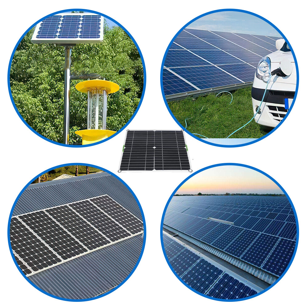400W Solar Panel Kit 100A Controller 12V Battery Charger Off-Grid Car Boat LOT