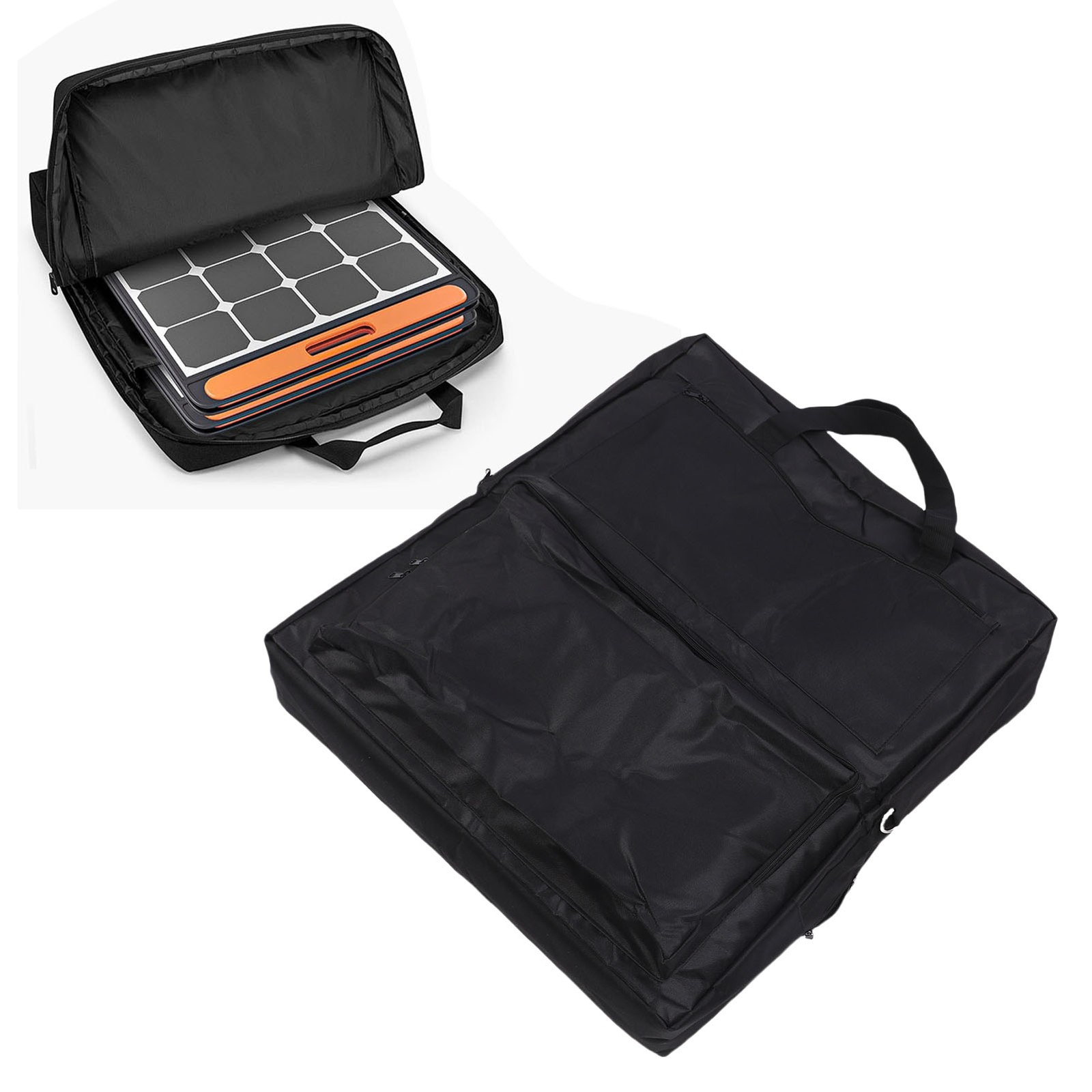 Solar Panel Storage Bag Double Layer Folding Travel Solar Panel Carrying Ca
