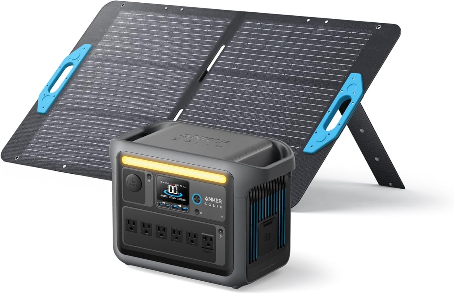 C1000 Portable Power, 1800W (Peak 2400W) Solar Generator, Full Charge in 58 Min