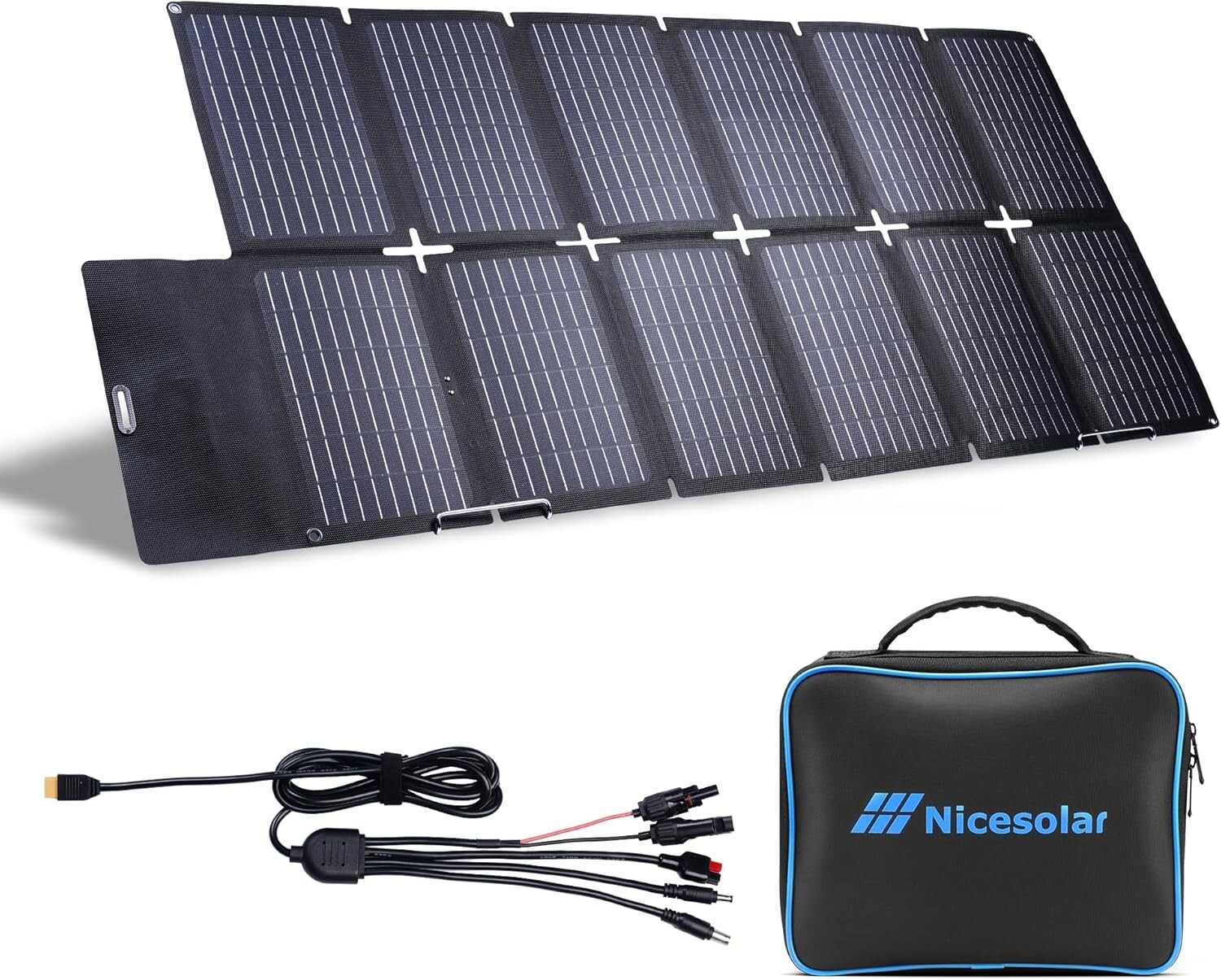 Nicesolar Foldable Solar Panel 100W for Portable Power Station Laptop, Portable