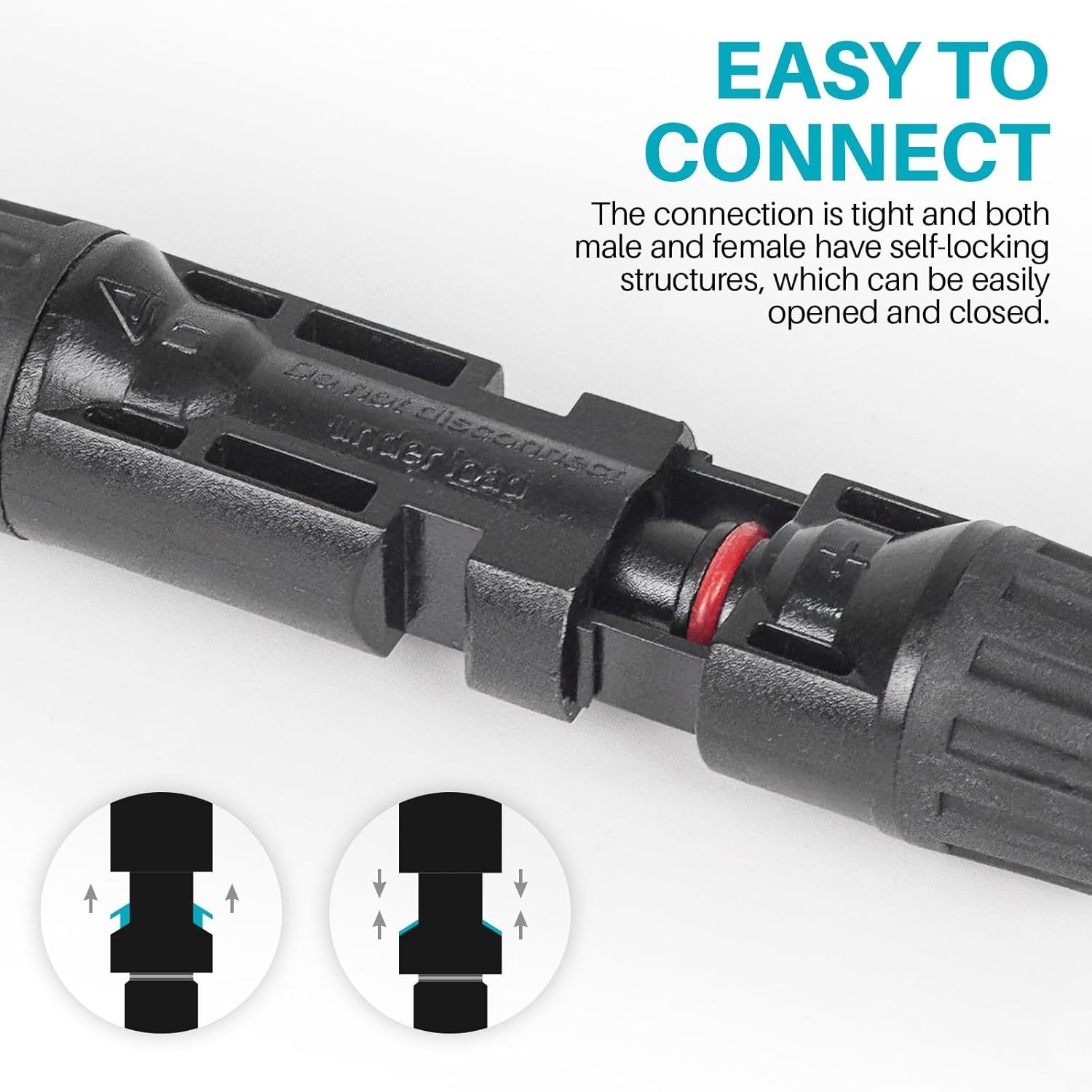 6-in-1 Solar Panel Connector Cable Kit, 14AWG Heavy-Duty Weatherproof Extensi…