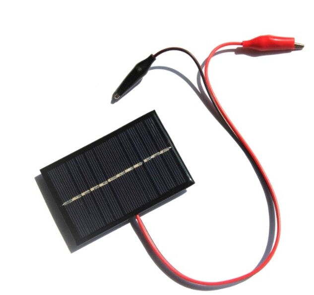 0.6W 6V solar drip glue board+tiger clip solar crystalline silicon solar panel