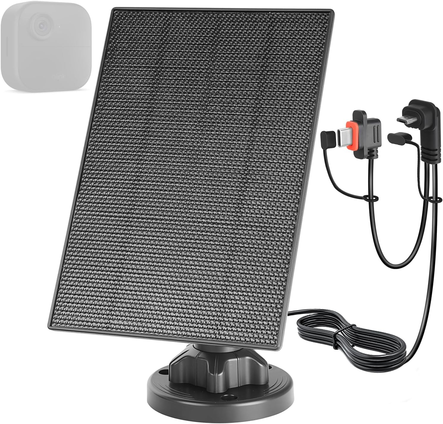 3W Solar Panel for Blink Outdoor 4/3/XT2 2600Mah Battery, 5V Camera Solar Charge